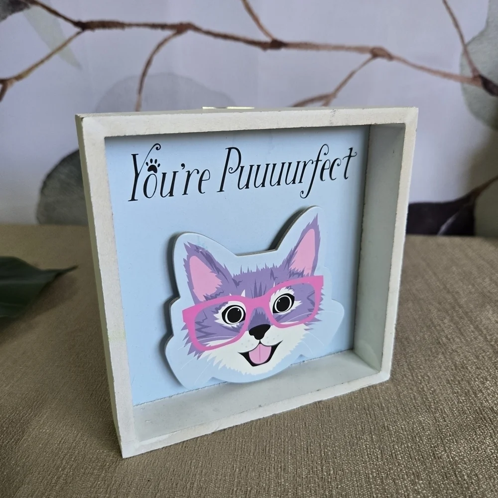 Charming & Motivational Cat Decor 2-pc Set